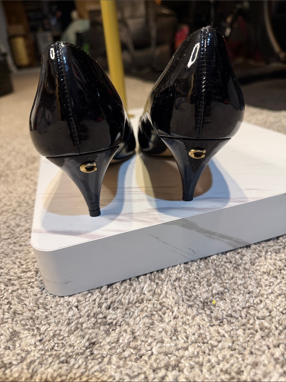 Coach Black Patent Pointed Toe Pumps - Picture 3 of 6